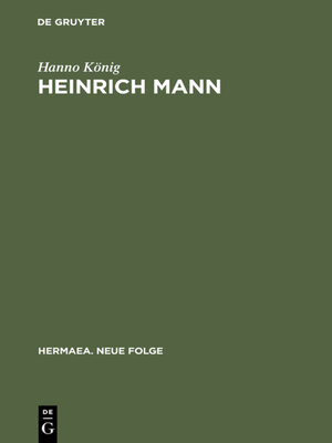 cover image of Heinrich Mann